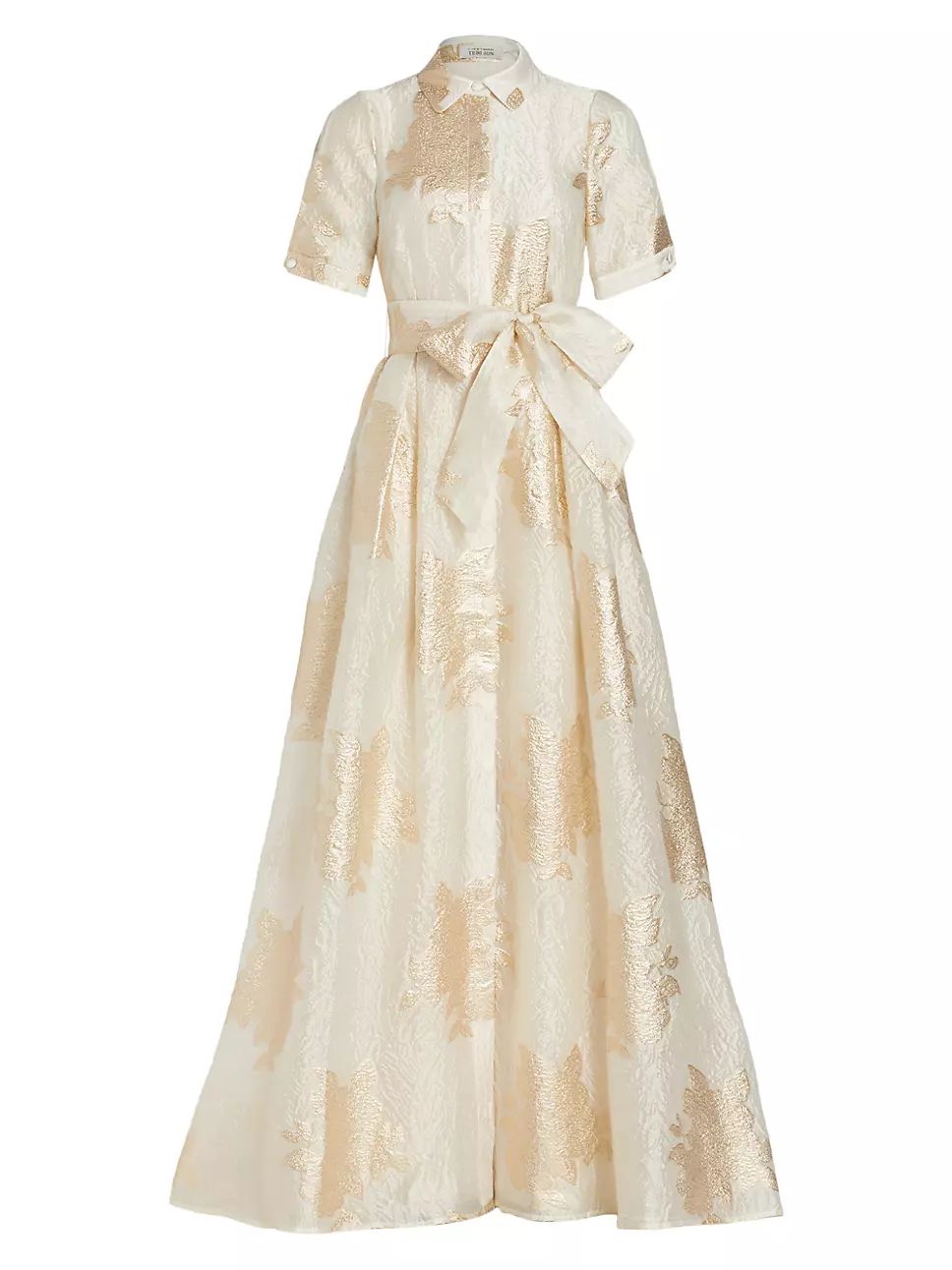 Brocade Organza Tie Waist Gown | Saks Fifth Avenue