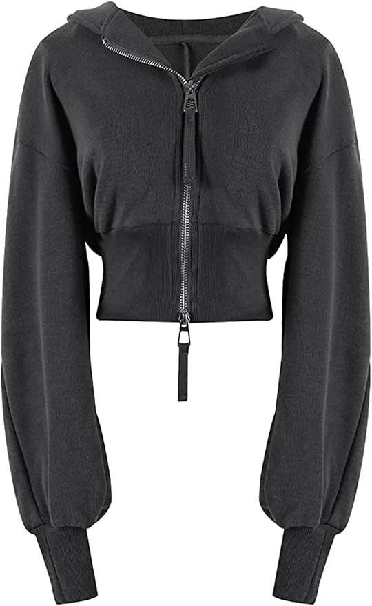 Wyeysyt Crop Hoodie Women Zip Up Casual Fall Jacket Top Long Sleeve Hooded Y2K Workout Sweatshirt | Amazon (US)