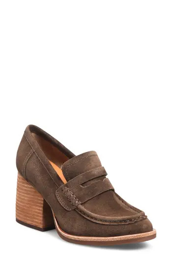 Kork-Ease® Modeste Penny Loafer Pump in Dark Brown Suede at Nordstrom Rack, Size 10 | Nordstrom Rack