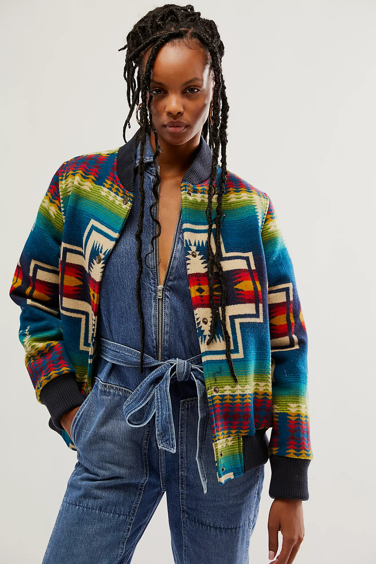 Pendleton Jaquard Bomber Coat | Free People (Global - UK&FR Excluded)