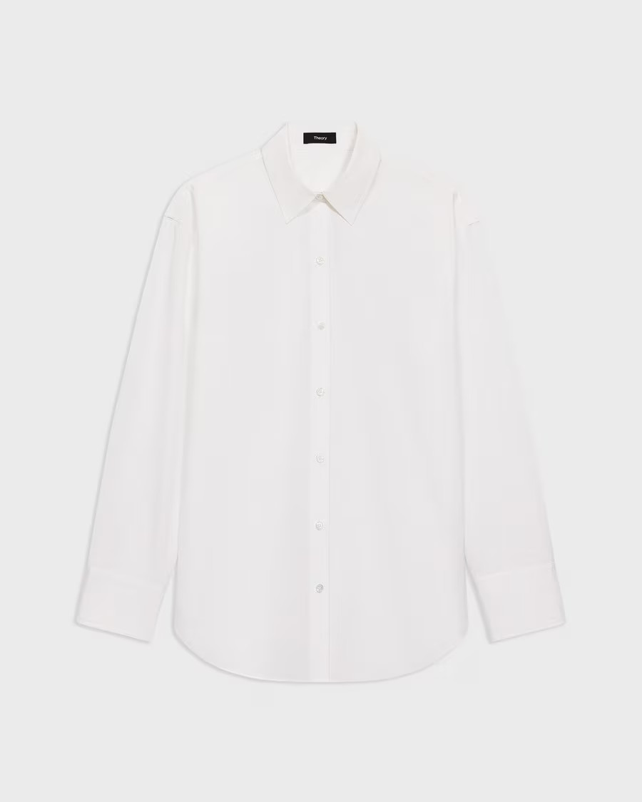 Boyfriend Shirt in Good Cotton | Theory