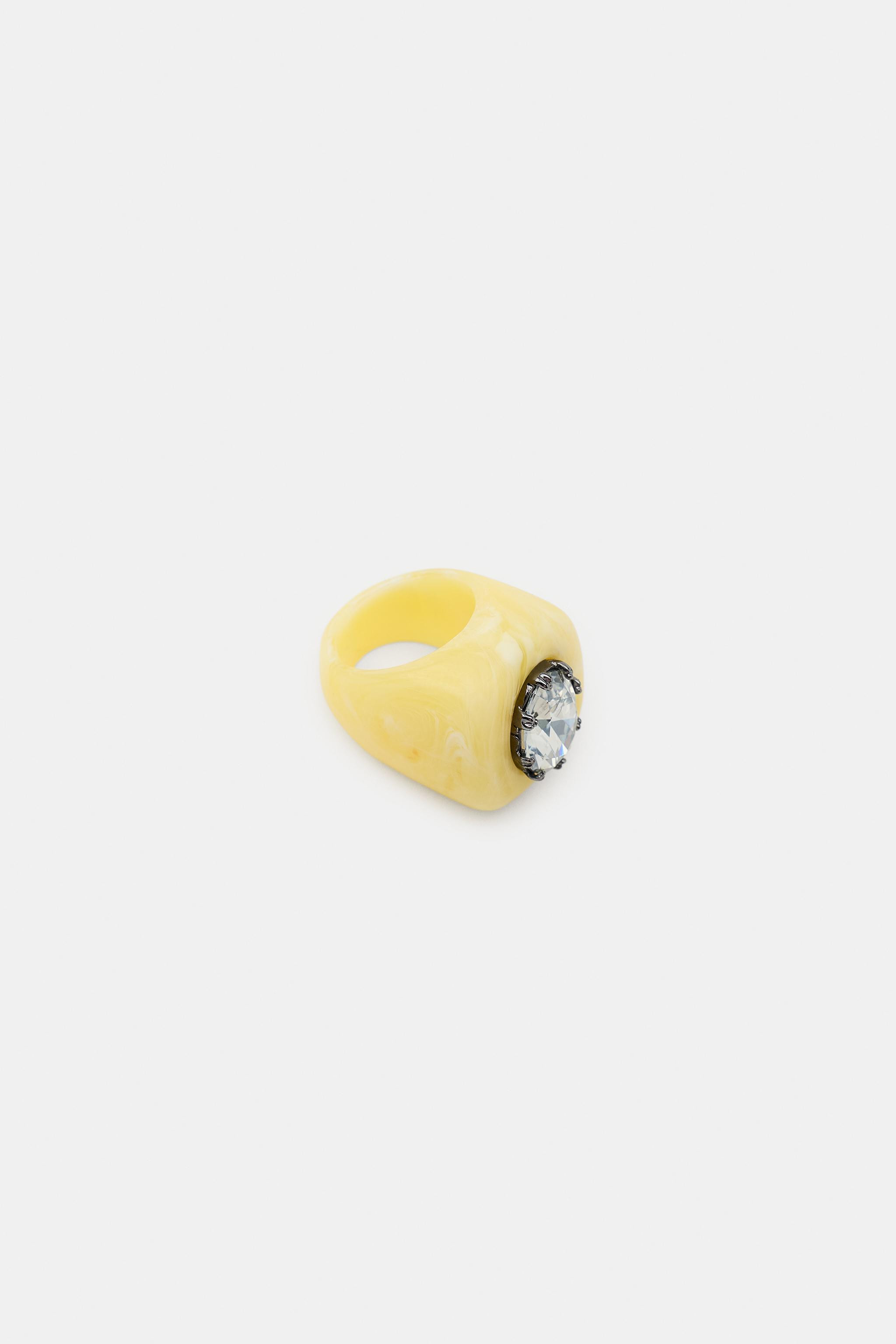 JEWELED RESIN RING | Zara US