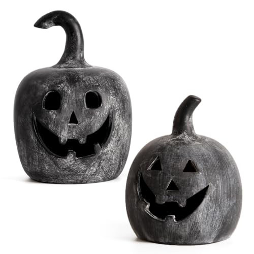 DN DECONATION Halloween Fall Pumpkin Decor, Jack O Lantern Tealight Holders | Amazon (US)