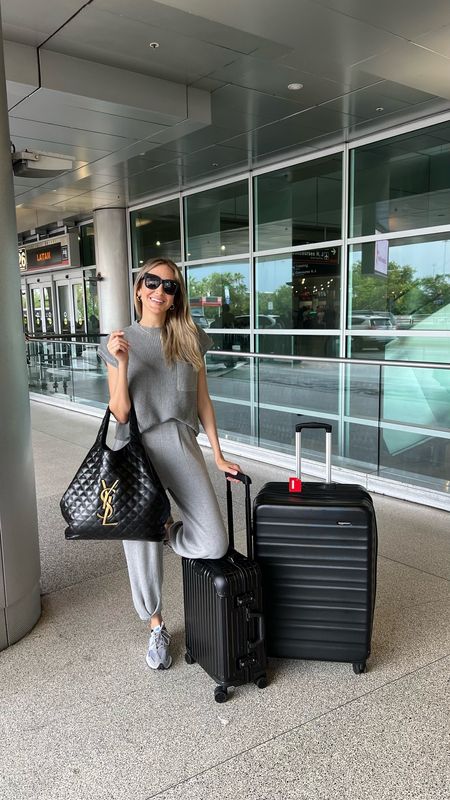 Cozy, comfortable and stylish airport outfit ✈️ This Amazon set is a best seller , I love it so much that I have it in so many different colors 😆 runs true to size 
Wearing a size small 

#LTKtravel #LTKitbag #LTKover40