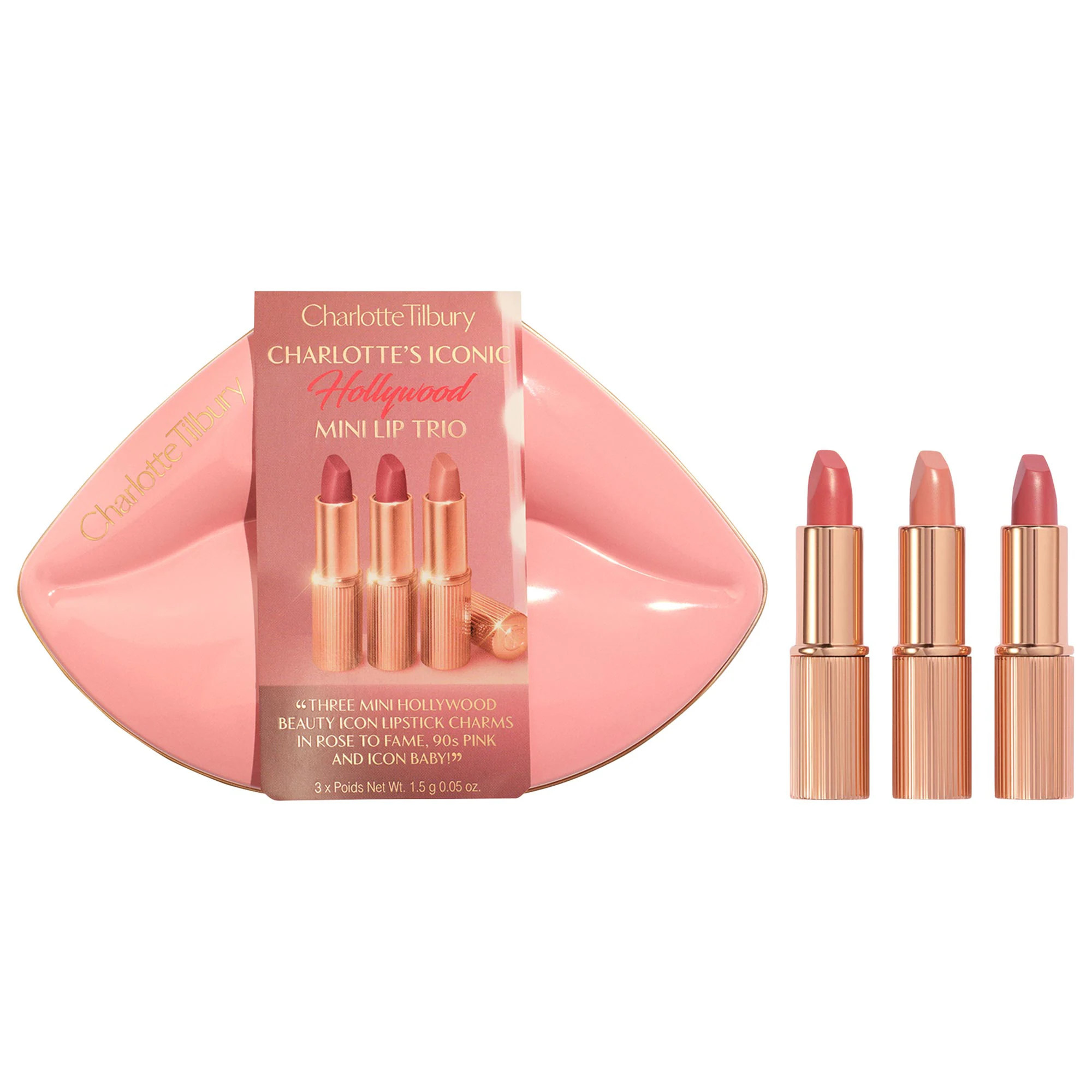 Charlotte Tilbury Mini Iconic Hollywood Lipstick Trio Gift Set | Sephora (US)