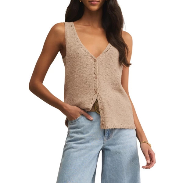 Women's Z Supply Mage Sweater V-Neck Tank Top XSmall Natural | Scheels