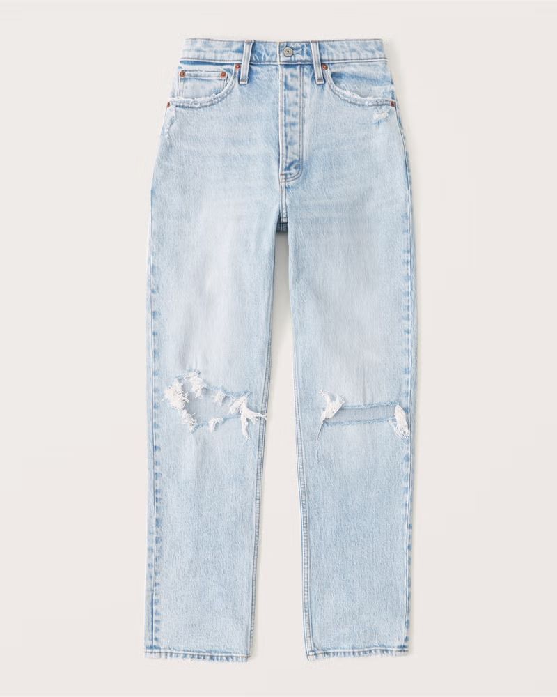 Women's High Rise Dad Jeans | Women's | Abercrombie.com | Abercrombie & Fitch (US)