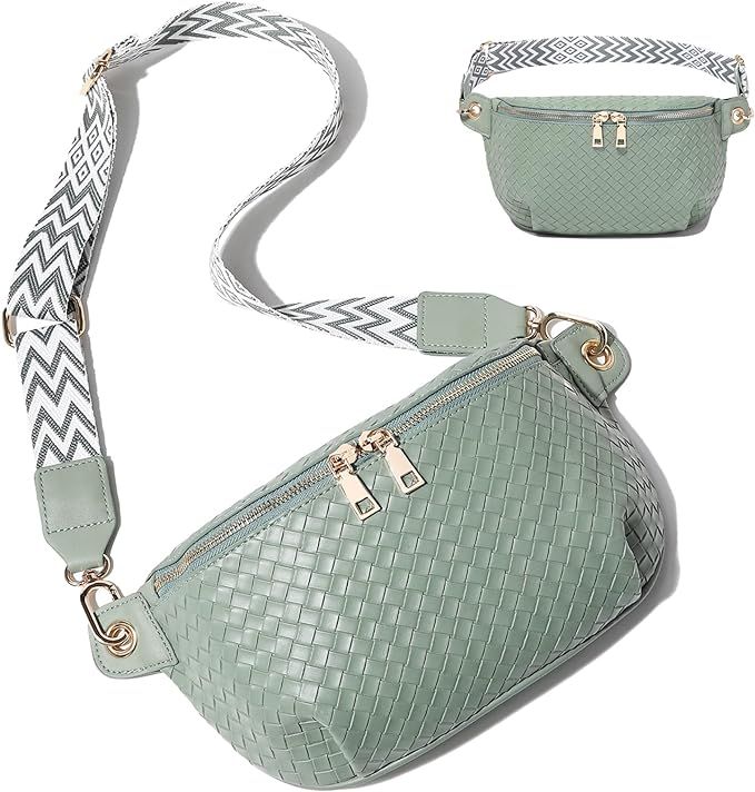 Crossbody Sling Bag Purse for Women - Small Chest Fanny Pack Trendy Travel Faux Leather Cross Bod... | Amazon (US)