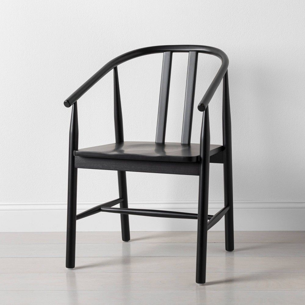 Sculpted Wood Dining Chair Black - Hearth & Hand with Magnolia | Target