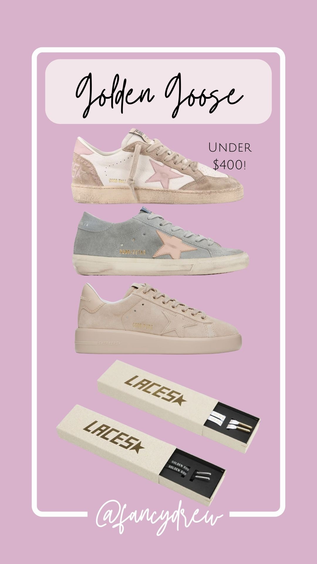 Golden Goose and laces all on sale! 

#LTKSaleAlert #LTKShoeCrush