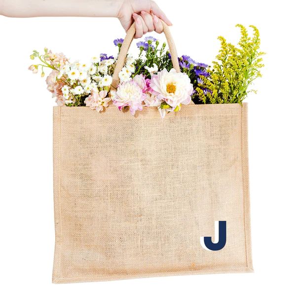Shadow Monogram Jute Carryall, Lower Right | Sprinkled With Pink