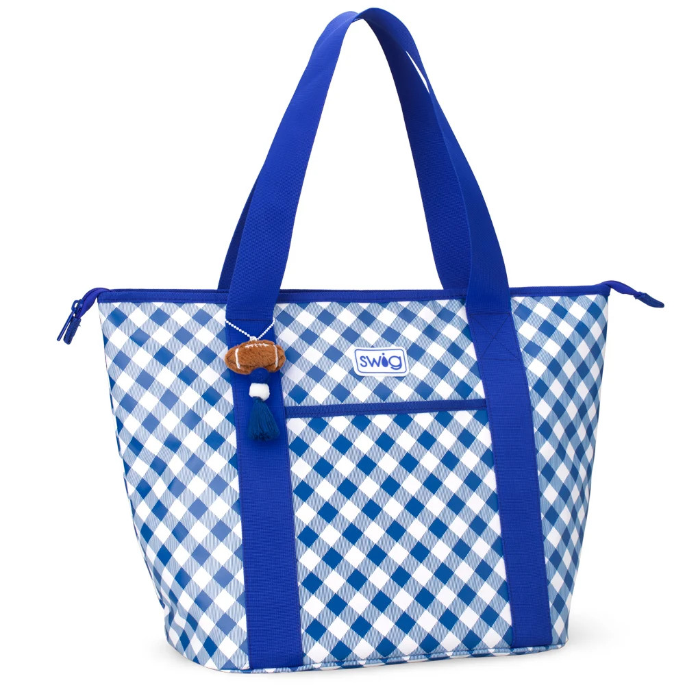 Gameday Gingham Royal Zippi 36 Cooler | Swig Life