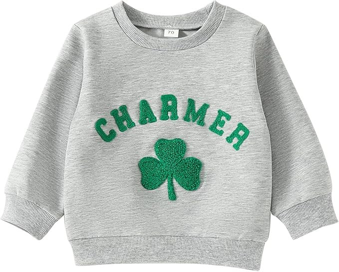 Toddler Baby Girl Long Sleeve Ruffle Sweatshirt Tops Basic Solid Color Oversized Sweater Shirts K... | Amazon (US)