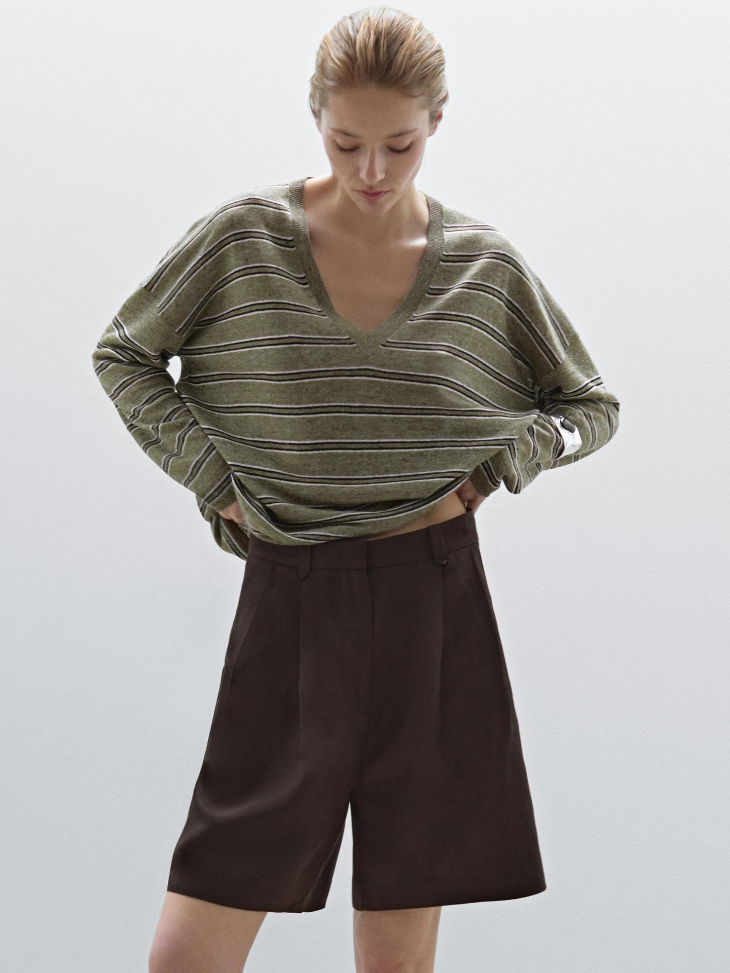 Bermudas mit Bundfalten | Massimo Dutti DE