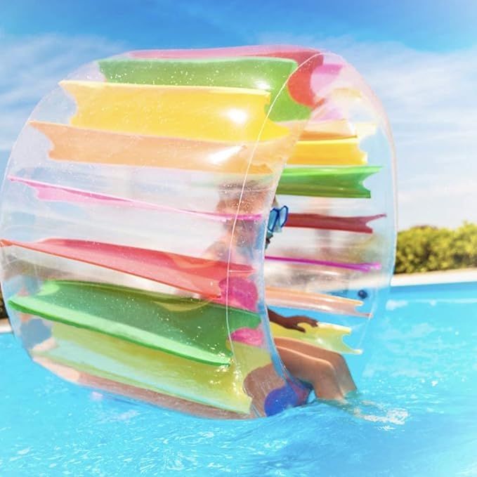 Kurala Inflatable Water Wheel, 47 Inches Giant Roller Float, Colorful Swimming Pool Float for Kid... | Amazon (US)