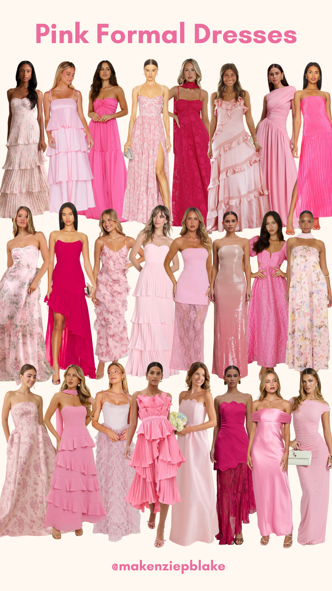 💗 Pink formal dresses for every vibe — from soft blush to bold hot pink ✨ Whether you’re headed to a wedding, formal, spring gala, or bridesmaid moment, these pink gowns are giving main character energy. Ruffles, satin, lace, sequins, strapless, one-shoulder… obsessed with every single one.

Shop all my favorite pink formal dresses linked here 🤍 perfect for prom season, wedding guest looks, engagement photos, or any dressy spring event. 

 #LTKNYFW #LTKValentine #LTKWedding