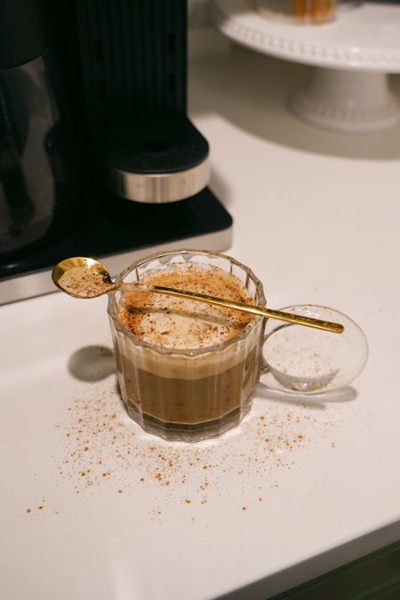 I love finding cute glassware on Amazon! This espresso cup is so cute! I also love having these gold spoons on my coffee bar!

Coffee bar 
Home decor 
Gifts for her

#LTKHolidaySale #LTKhome #LTKHoliday