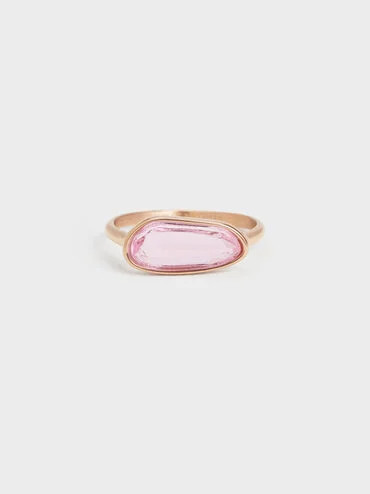 Evangeline Pink Crystal Ring
    
         - Rose Gold | Charles & Keith US