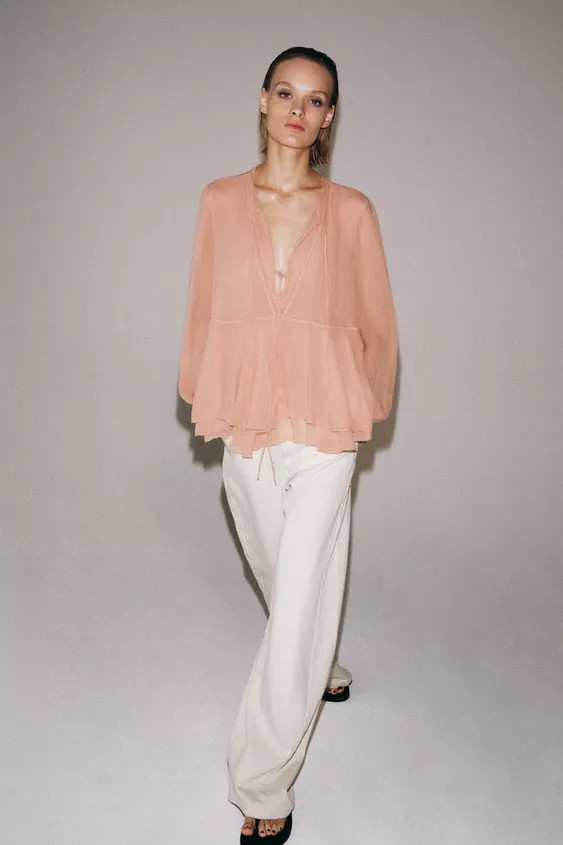 BLOUSE À VOLANTS ZW COLLECTION | Zara FR