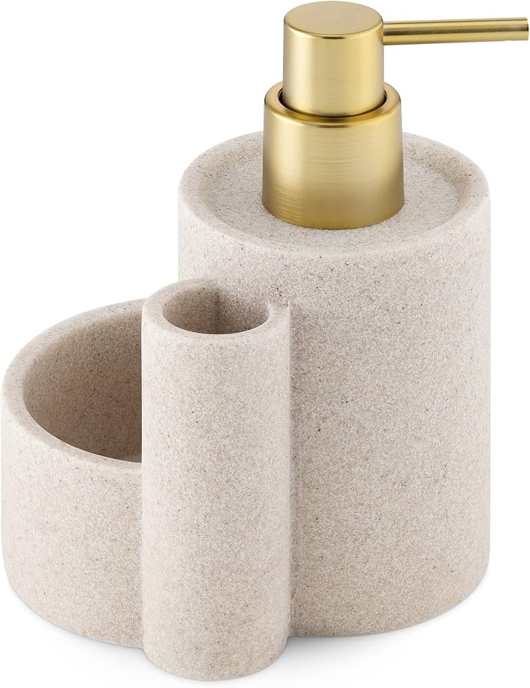 Navaris Kitchen Soap Dispenser Caddy - Washing Up Liquid Dispenser with Sponge Tray and Brush Hol... | Amazon (UK)