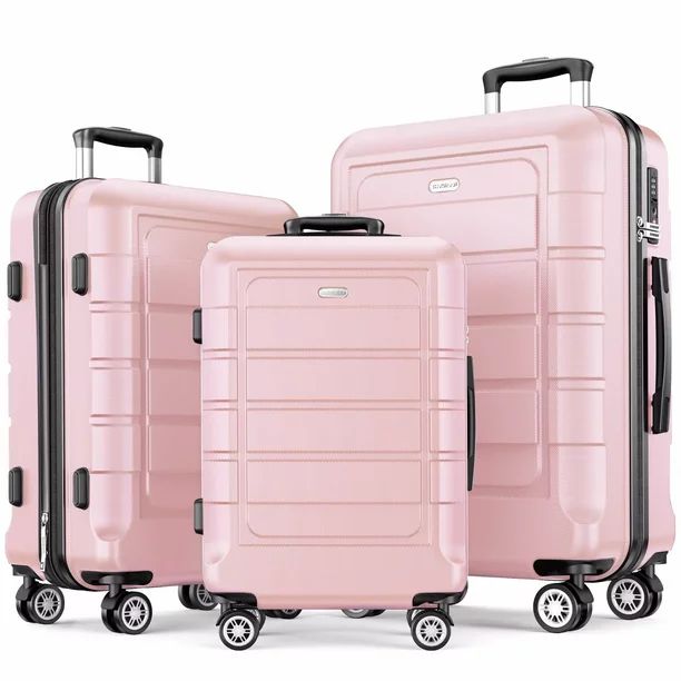 SHOWKOO 3 Piece Luggage Set Expandable ABS Hard Shell luggage Set Double Spinner Wheels Suitcase ... | Walmart (US)