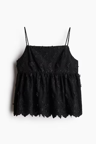 Appliquéd strappy top | H&M (UK, MY, IN, SG, PH, TW, HK)