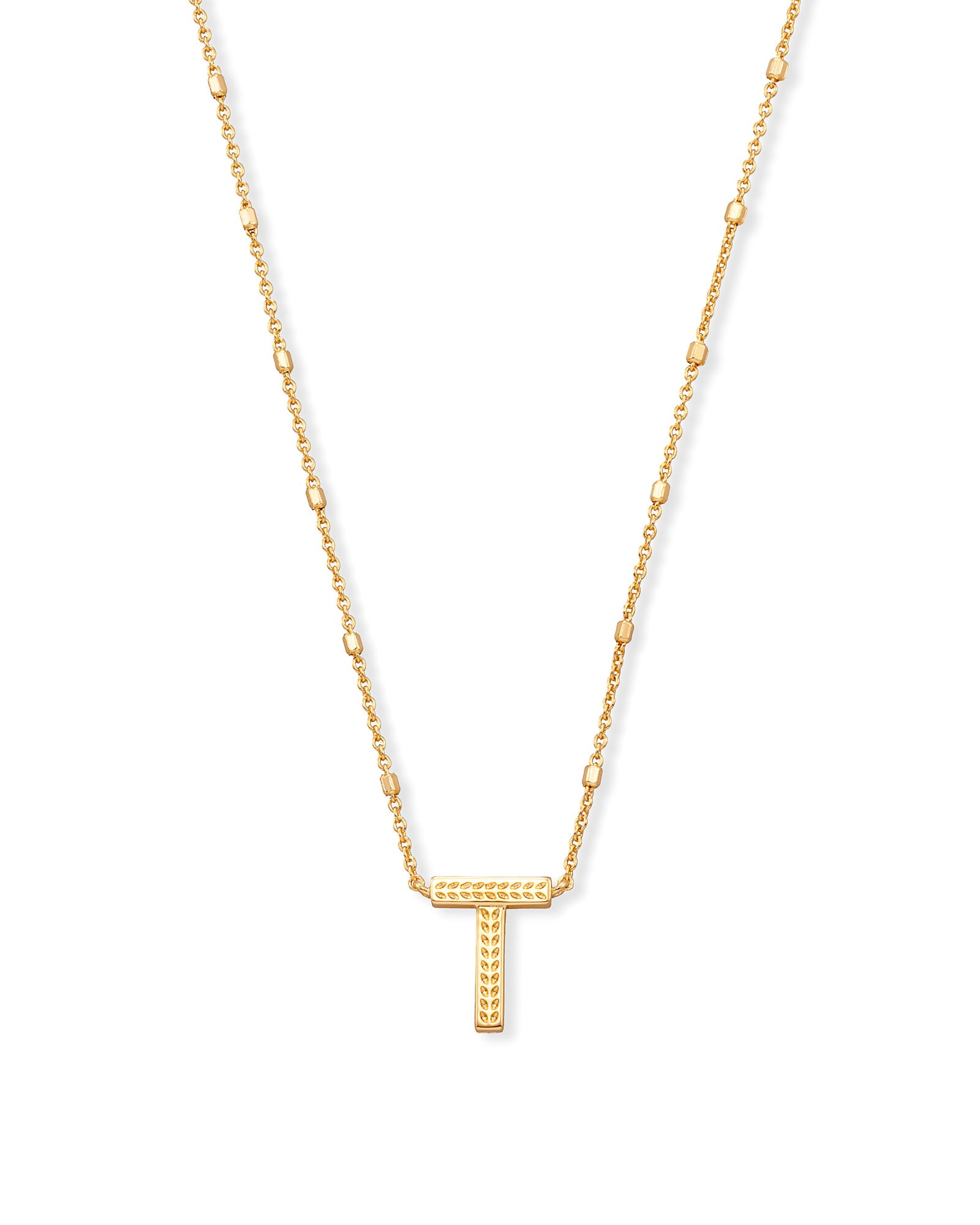 Kendra Scott Letter T Pendant Necklace in Gold | Metal | Kendra Scott