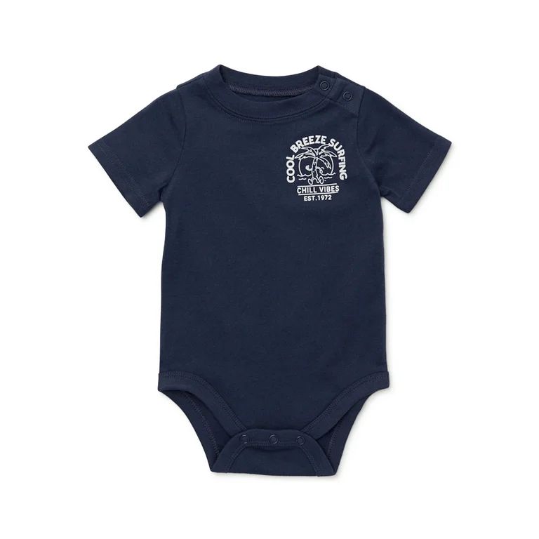 Garanimals Baby Boys Short Sleeve Graphic Bodysuit, Sizes 0-24 Months | Walmart (US)