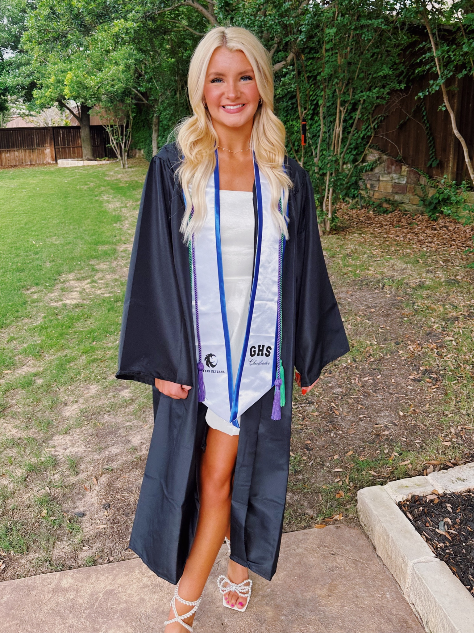 my frequently asked about grad dress and pearl heels! for reference i'm wearing a size small in dress👩🏼‍🎓

#LTKunder100
