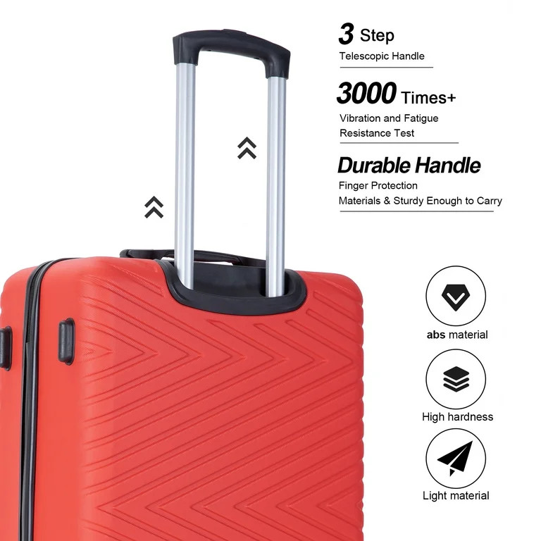 Travelhouse 4 Piece Hardshell Luggage Set Hardside Lightweight Suitcase with TSA Lock Spinner Whe... | Walmart (US)