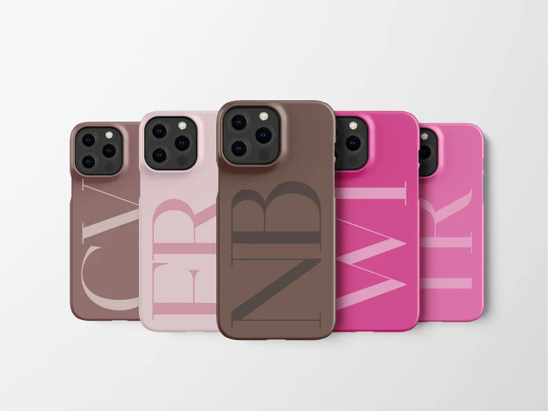 Mix Blush Personalized Phone Case Initials Phone Case - Etsy | Etsy (US)