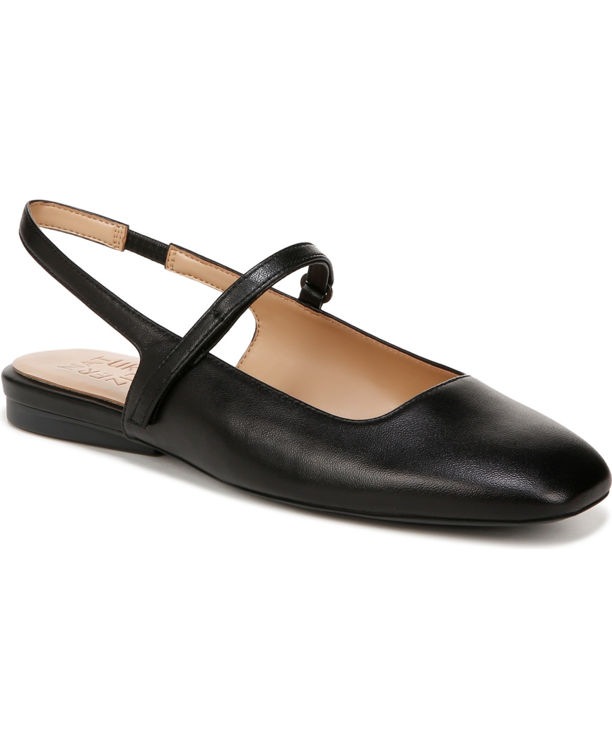 Naturalizer Women's Connie Slingback Mary Jane Flats - Black Leather | Macy's