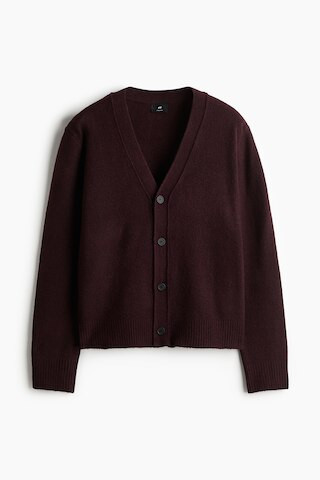 H & M - Angerauter Cardigan in Regular Fit - Rot - Herren | H&M (DE, AT, CH, NL, FI)