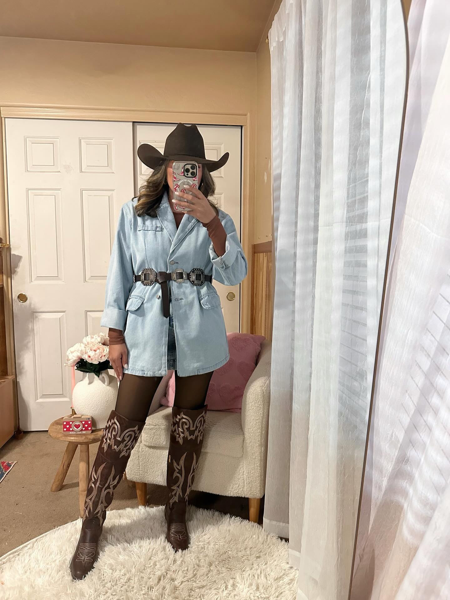 🤎👢 🤠 🎶 🩵  #vaqueraoutfit #westernstyle