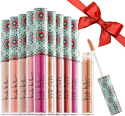 Nicole Miller 10 Pc Lip Gloss Collection, Shimmery Lip Glosses for Women and Girls, Long Lasting ... | Amazon (US)
