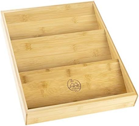 Amazon.com: Diahom Spice Organizer Bamboo Drawer Insert Kitchen Cabinet 18 Jars Holder Tray for S... | Amazon (US)