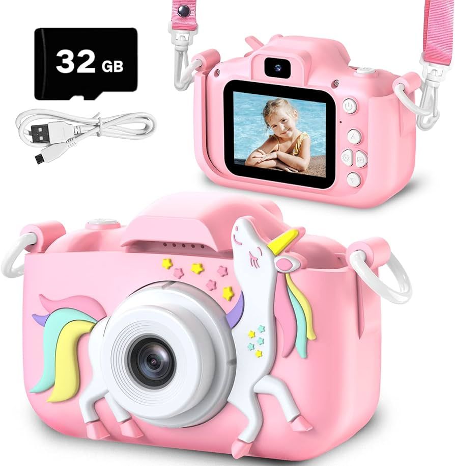 Goopow Kids Camera Toys for 3-8 Year Old Girls,Children Digital Video Camcorder Camera with Unico... | Amazon (US)
