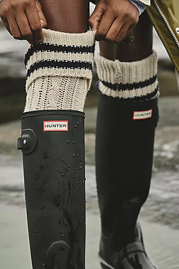 Alpine Stripe Cable Over-the-Knee Socks | Free People (Global - UK&FR Excluded)