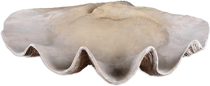 23" White Realistic Clam Shell-Shaped Decorative Bowl | Amazon (US)