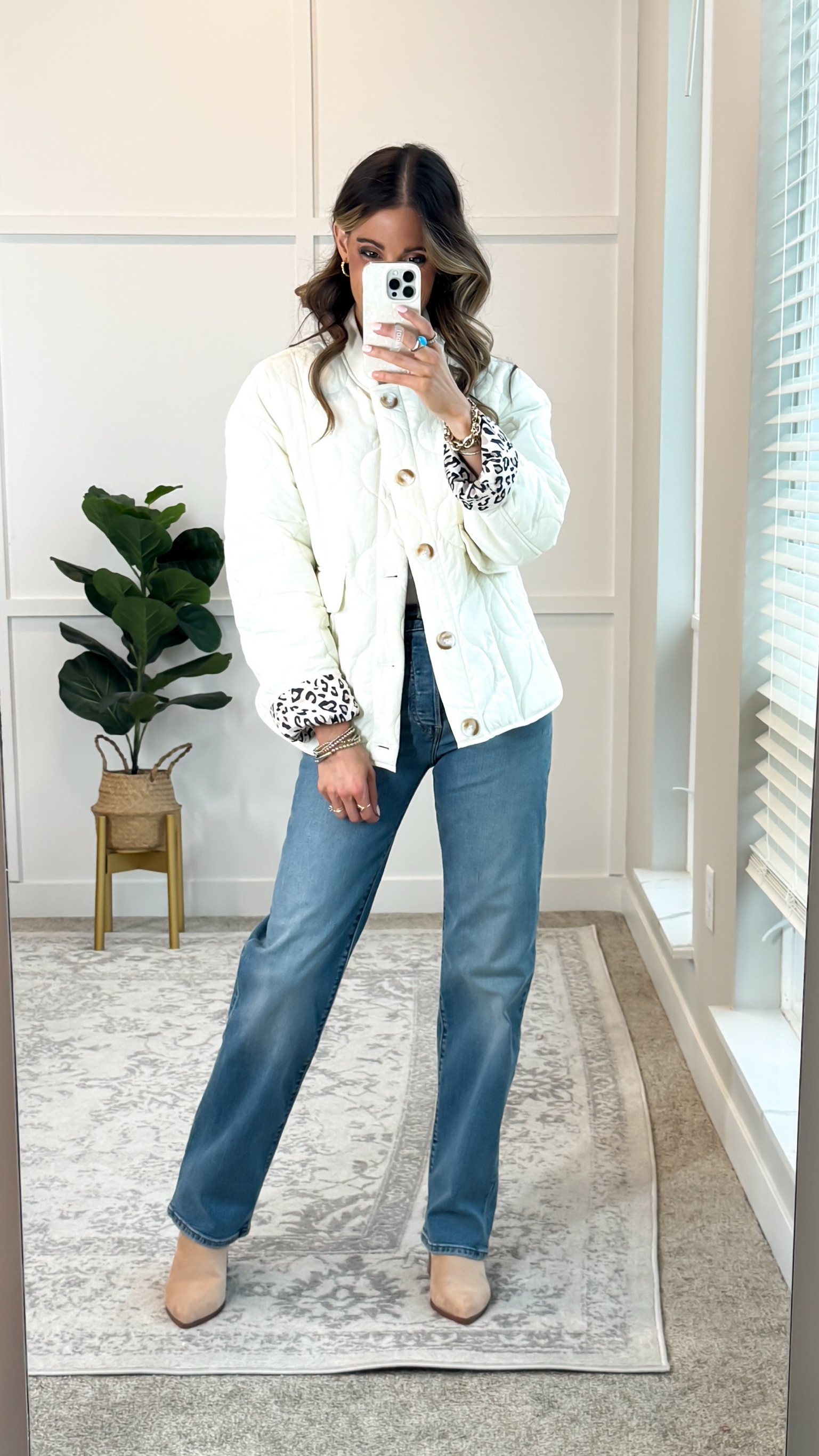 Wearing my true to size in the leopard lined jacket. Size up in the jeans if you need more room in the bum hips and thighs

#LTKFindsUnder50 #LTKStyleTip #LTKSaleAlert