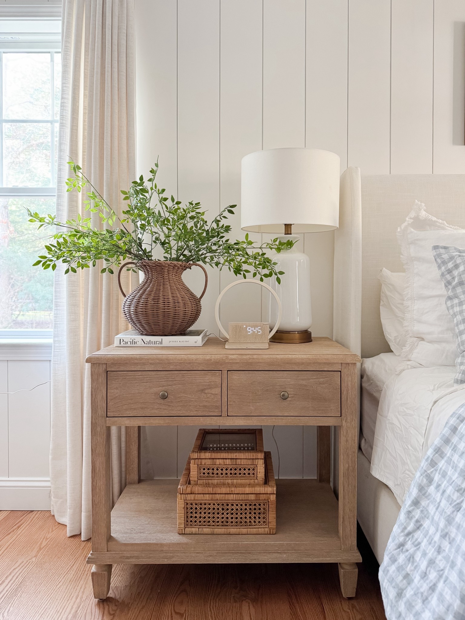 Nightstand styling, Pottery barn bedroom furniture, lamp, spring stems, vase, home decor. Amazon 

#LTKHome #LTKFindsUnder50