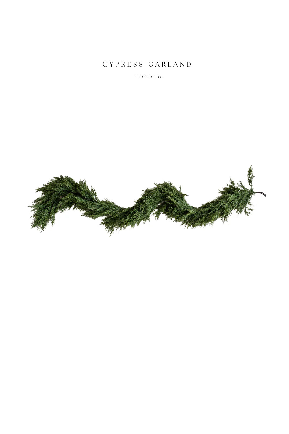 Cypress Pine Garland Real Touch 6ft / 72 inches | Luxe B Co