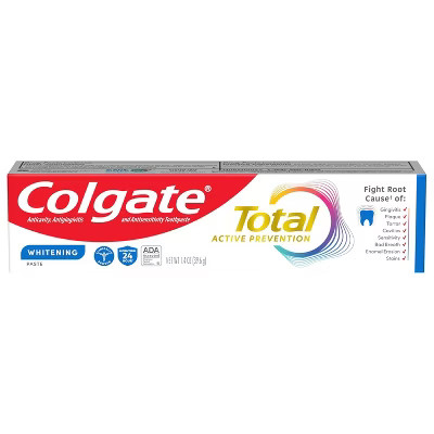 Colgate Total Travel Size Whitening Paste Toothpaste - Trial Size - 1.4oz | Target
