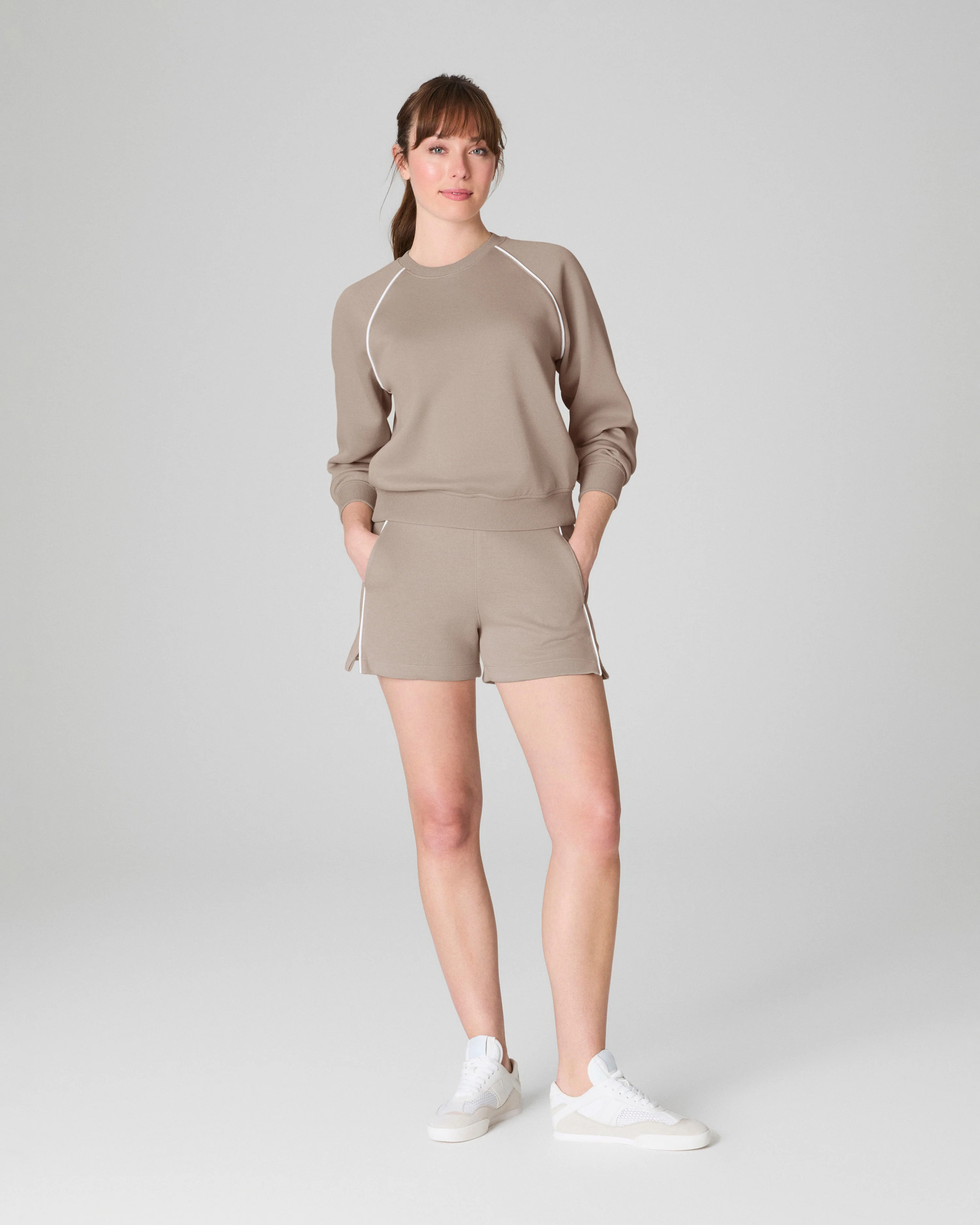 AirEssentials Pique Crewneck Top – Lightweight, Soft & Sporty | SPANX | Spanx