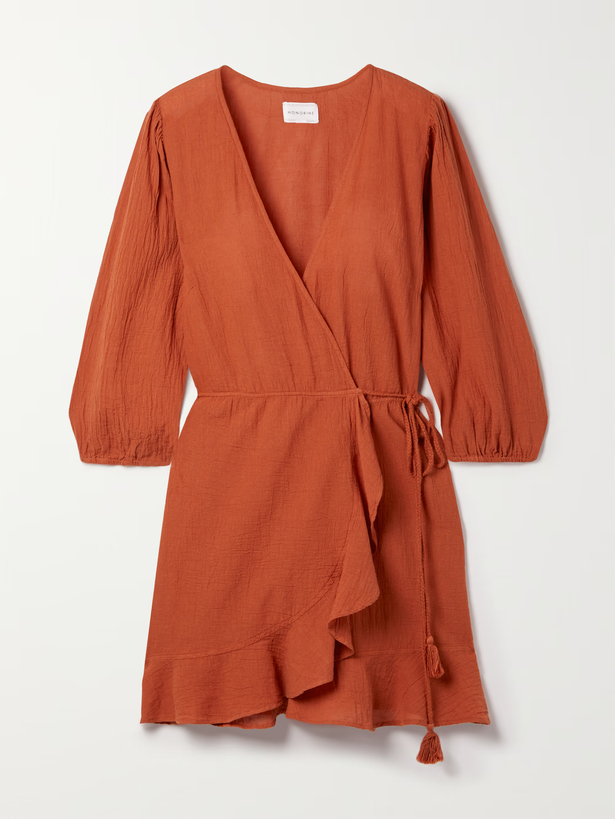 Alessandra cotton-gauze mini wrap dress | NET-A-PORTER (US)