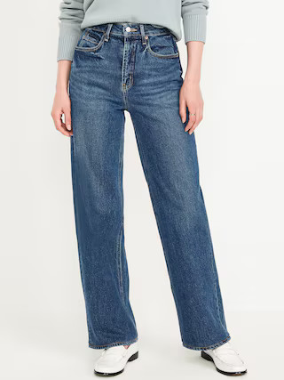 Extra High-Waisted Sky-Hi Wide-Leg Jeans | Old Navy (US)