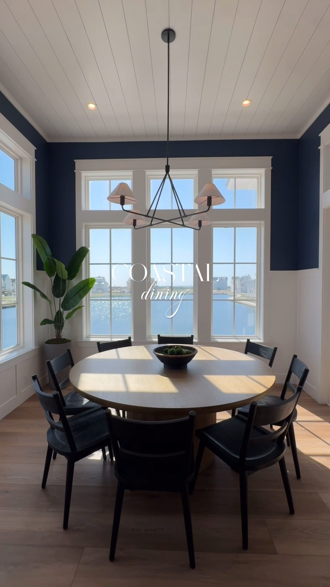 Dining with depth — layered textures, moody tones, and water views for days. 🌊 🍽️

#dining #interiordesign 

#LTKHome #LTKSaleAlert #LTKSeasonal
