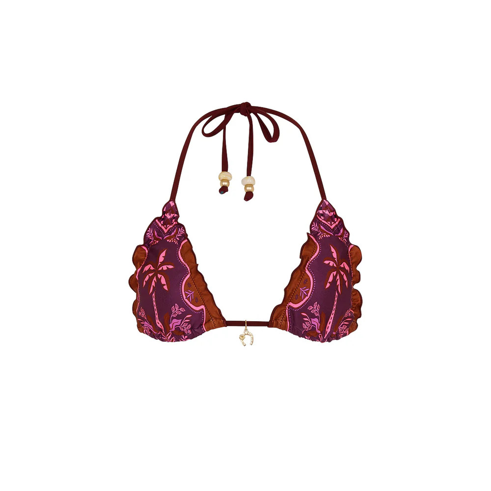 Lettuce Edge Bralette Bikini Top - Whiskey Waves | Kulani Kinis US