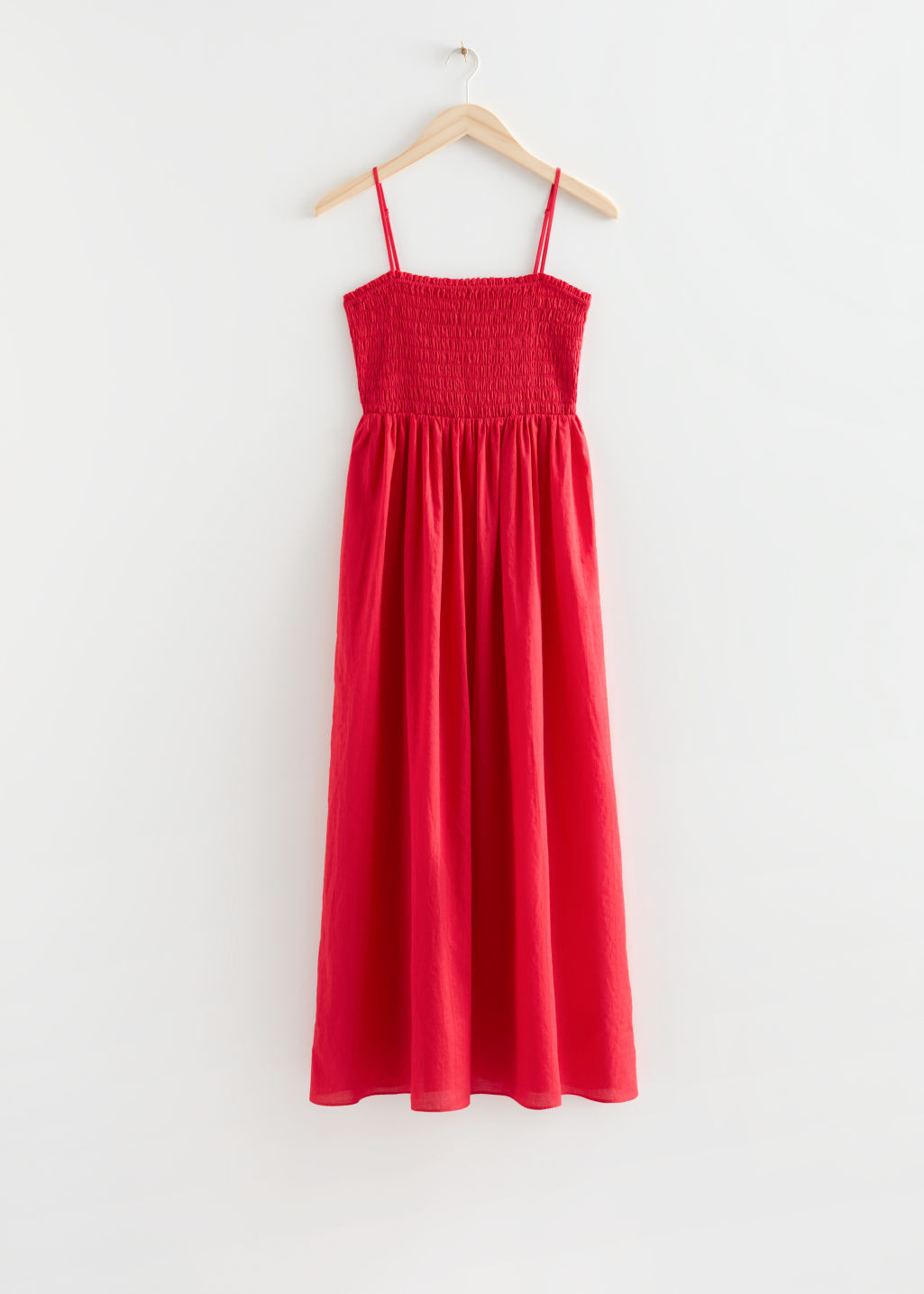 Smocked Strappy Maxi Dress - Red | & Other Stories (EU + UK)
