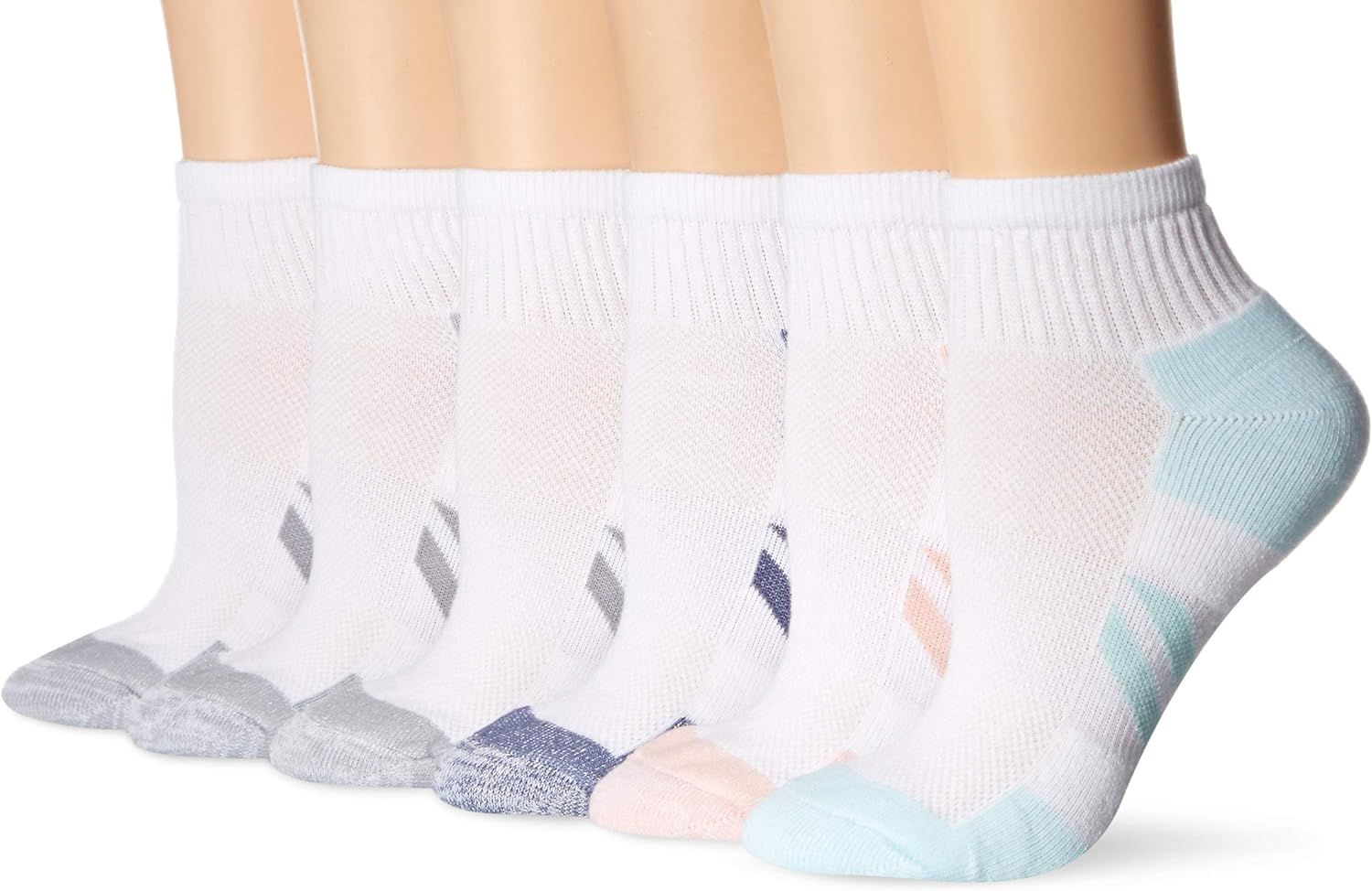 Amazon Essentials Women's 6-Pack Peformance Cotton Cushioned Athletic Ankle Socks | Amazon (US)